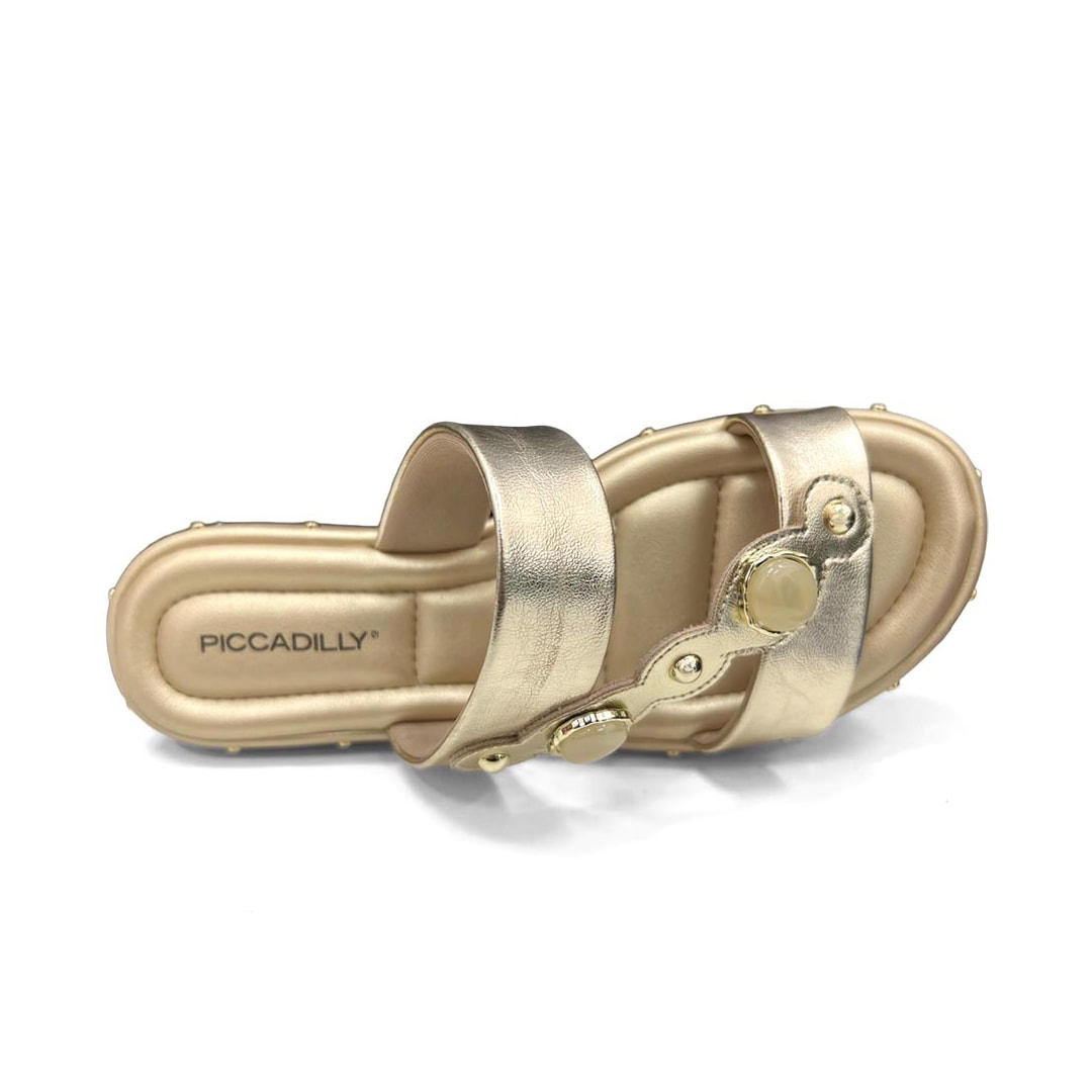 Tamanco Piccadilly Wide Fit Birken 445007 Ouro Tamanco Piccadilly Wide Fit Birken 445007 Ouro