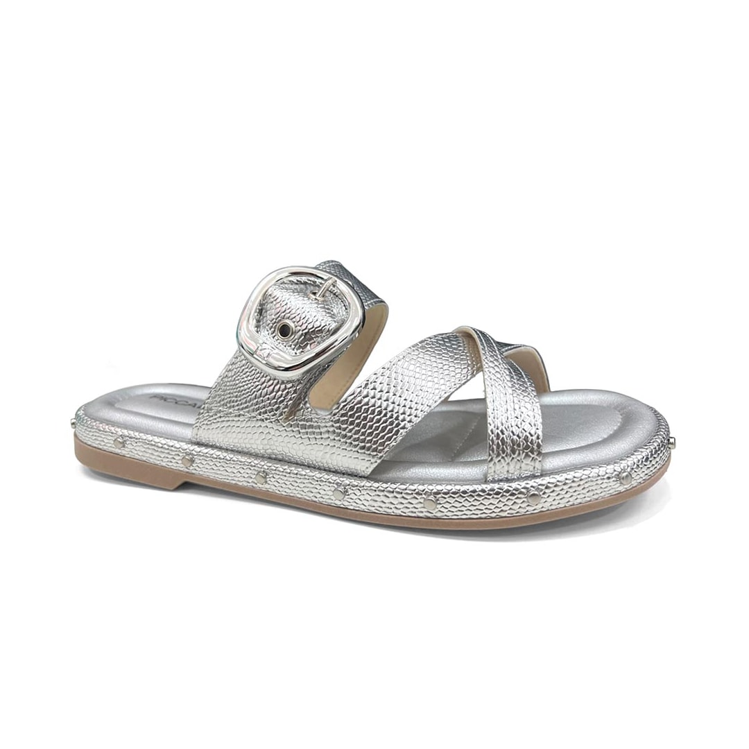 Tamanco Piccadilly Wide Fit Birken 445008 Prata Tamanco Piccadilly Wide Fit Birken 445008 Prata