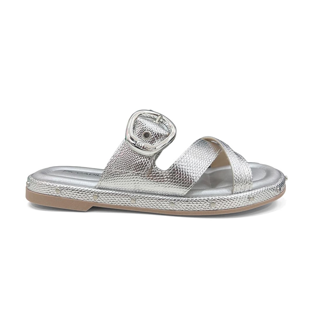 Tamanco Piccadilly Wide Fit Birken 445008 Prata