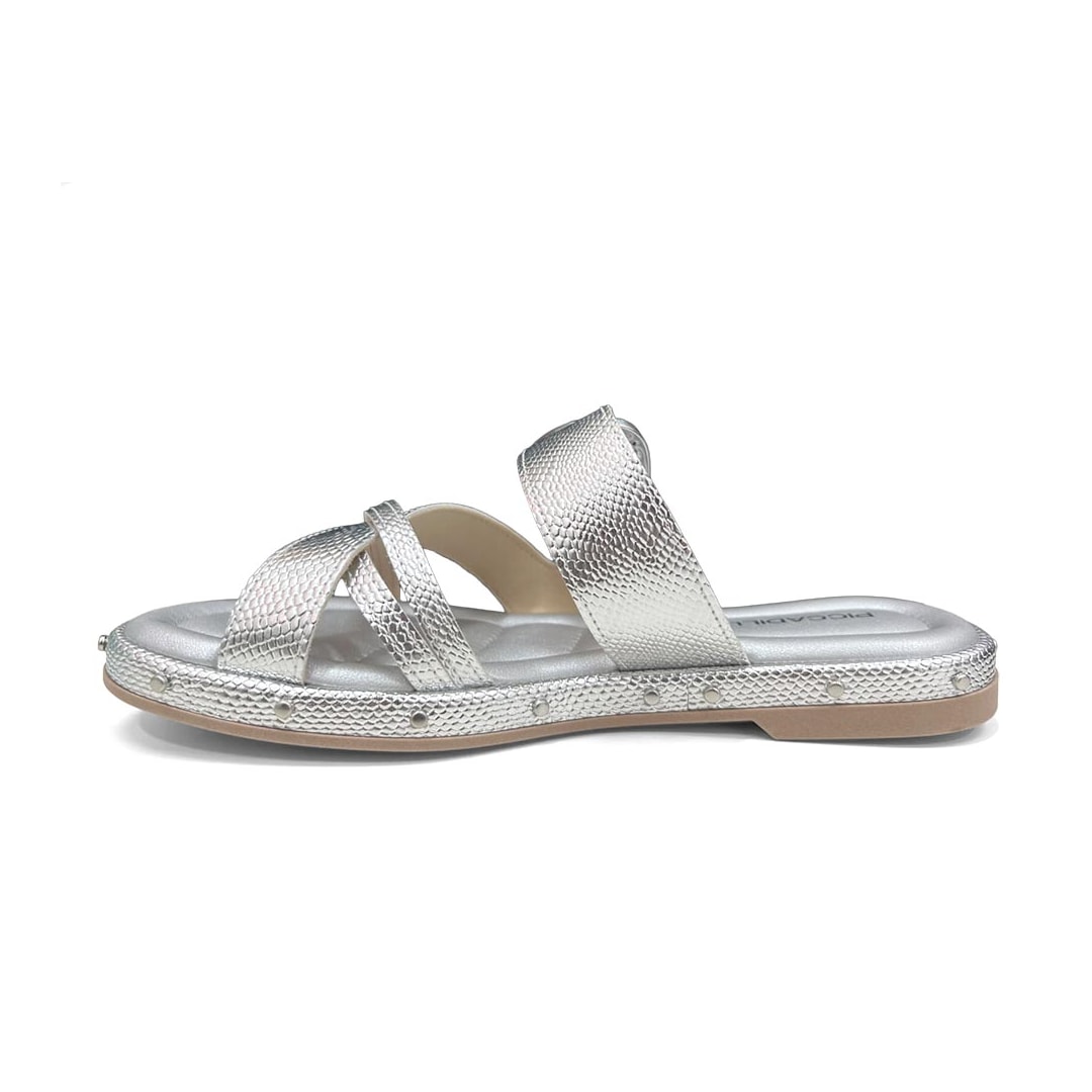 Tamanco Piccadilly Wide Fit Birken 445008 Prata Tamanco Piccadilly Wide Fit Birken 445008 Prata