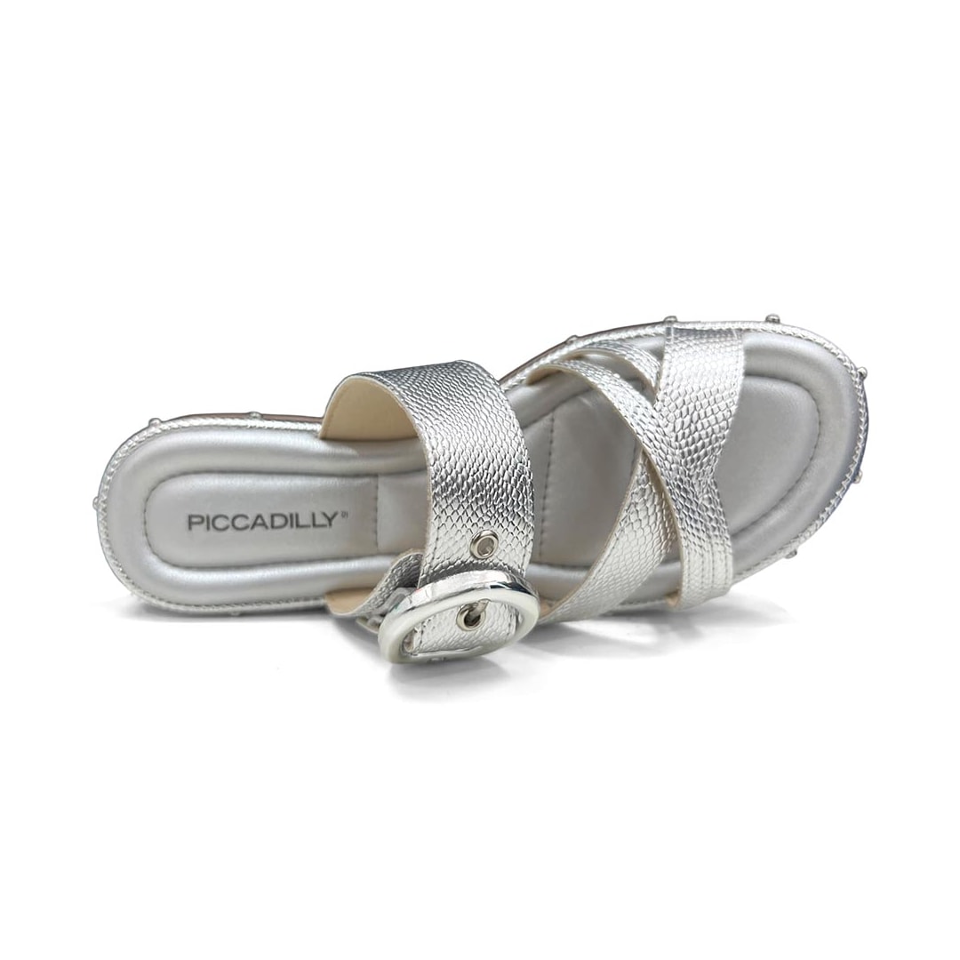 Tamanco Piccadilly Wide Fit Birken 445008 Prata Tamanco Piccadilly Wide Fit Birken 445008 Prata