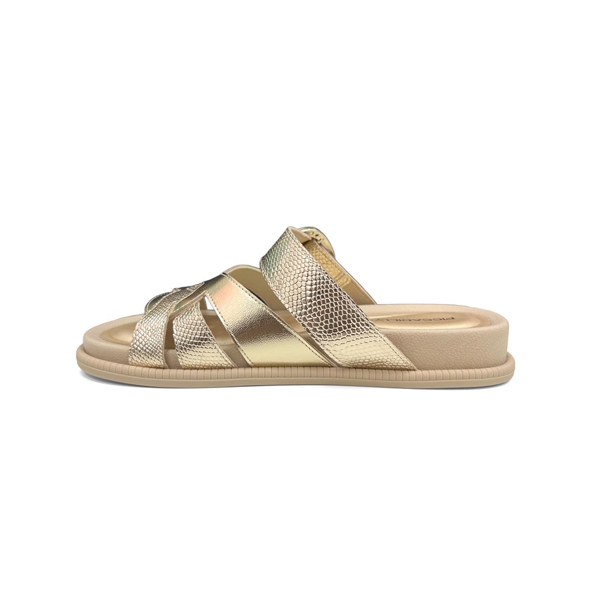 Tamanco Piccadilly Wide Fit Birken 480010 Ouro Tamanco Piccadilly Wide Fit Birken 480010 Ouro