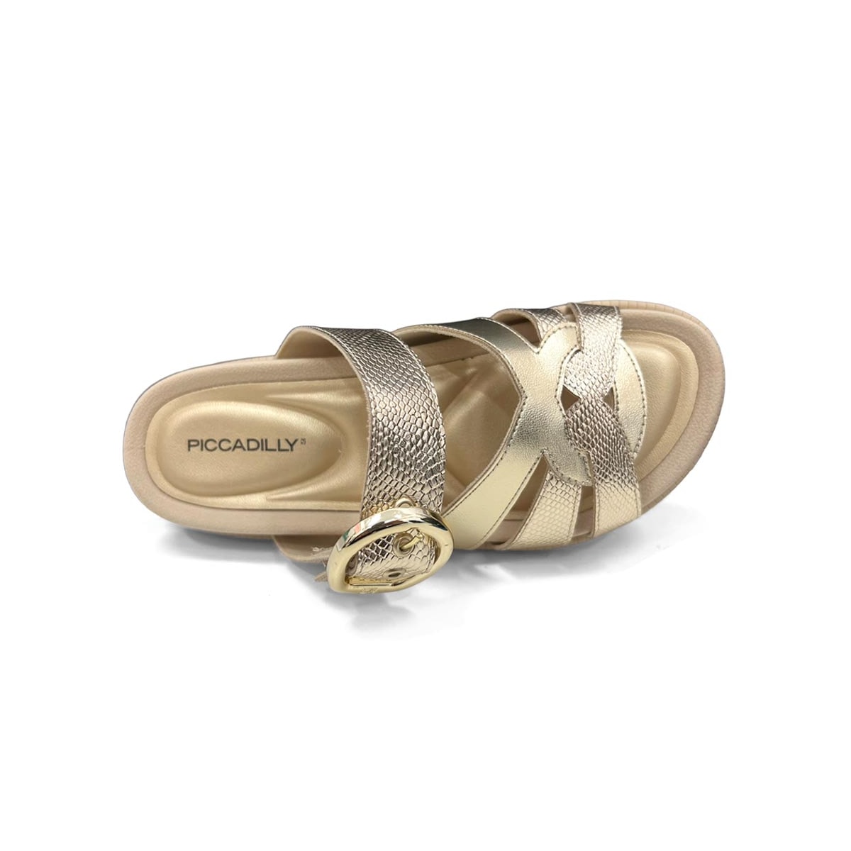 Tamanco Piccadilly Wide Fit Birken 480010 Ouro Tamanco Piccadilly Wide Fit Birken 480010 Ouro