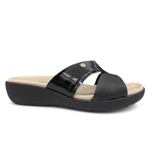Tamanco Piccadilly Wide Fit Fascite 239043 Preto