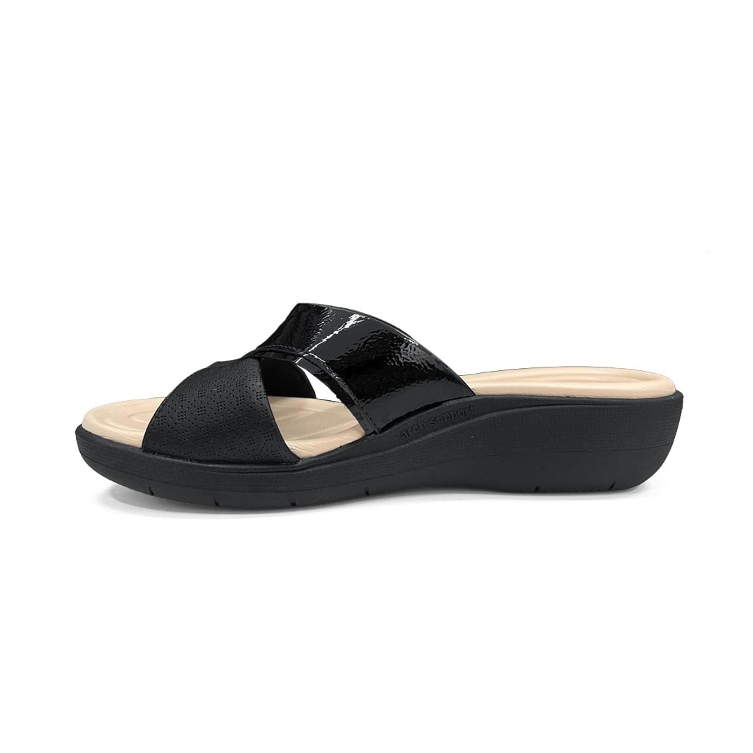 Tamanco Piccadilly Wide Fit Fascite 239043 Preto