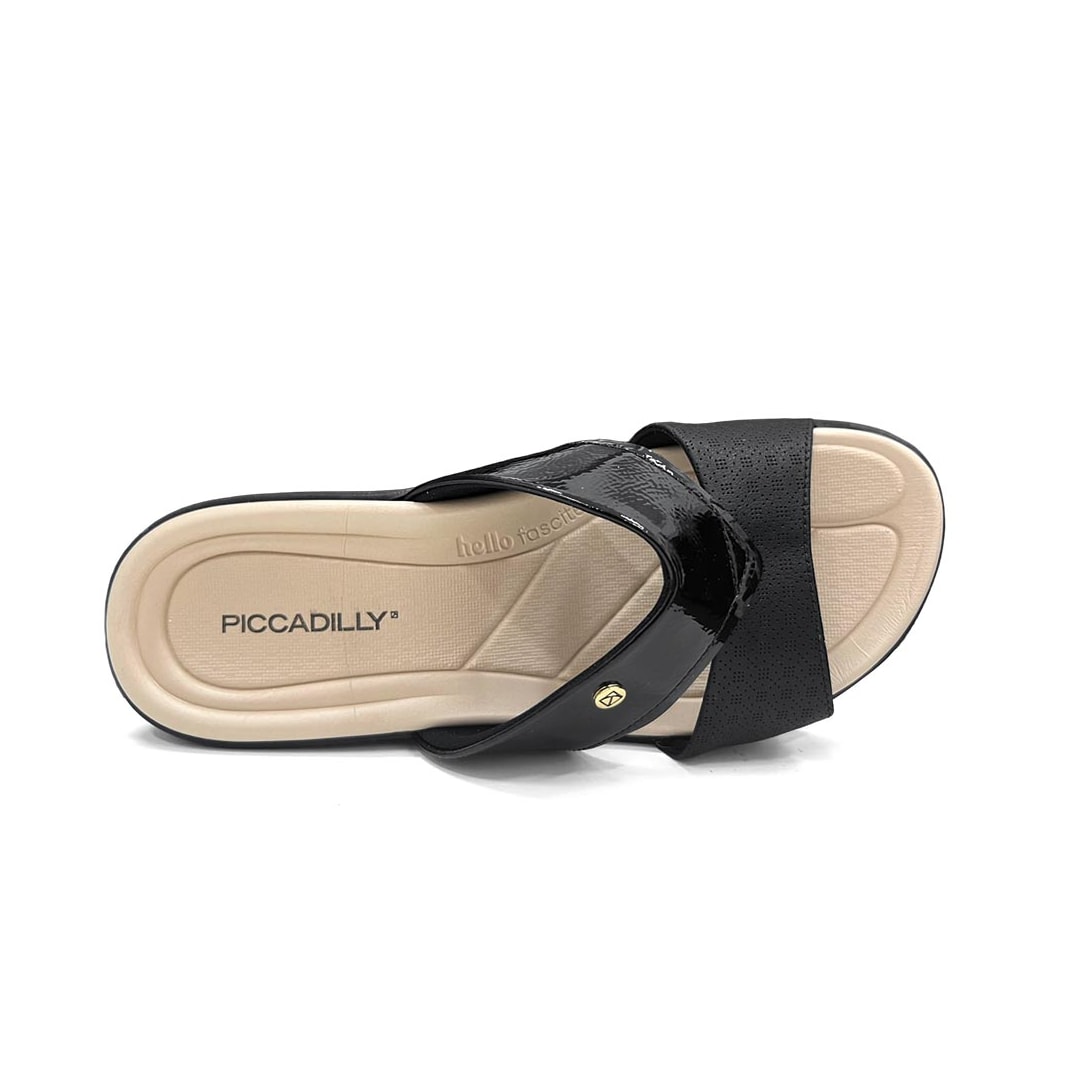 Tamanco Piccadilly Wide Fit Fascite 239043 Preto