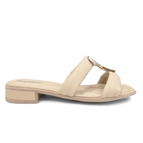 Detalhe - Tamanco Piccadilly Wide Fit Monica 591005 Brulee