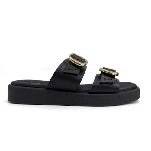 Detalhe - Tamanco Sua Cia Birken Flatform 8435.16456 Preto