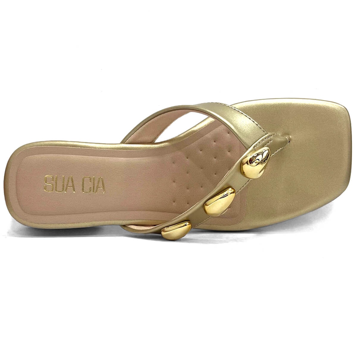 Tamanco Sua Cia Salto Baixo 8372.15802 Ouro