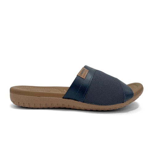 Detalhe - Tamanco Usaflex Conforto Couro R18085 New Blue