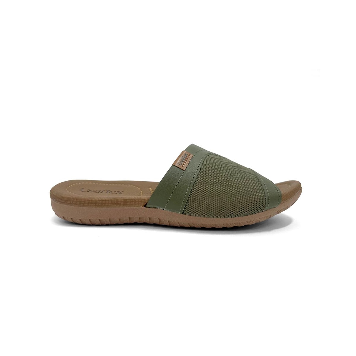 Tamanco Usaflex Conforto Couro R18085 Oliva Tamanco Usaflex Conforto Couro R18085 Oliva