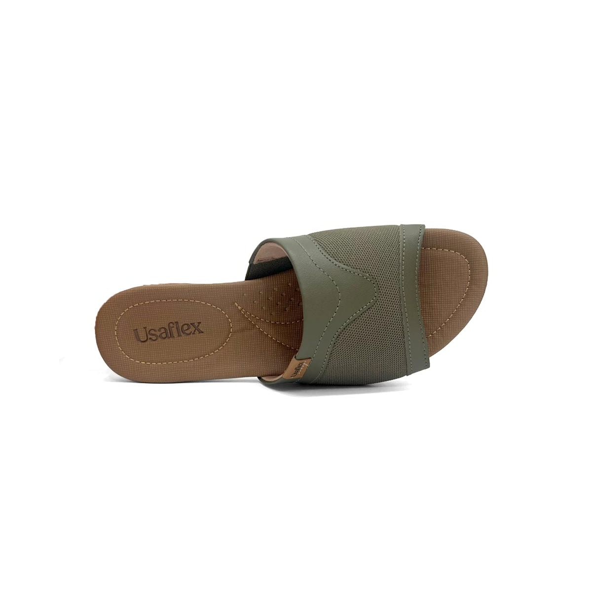 Tamanco Usaflex Conforto Couro R18085 Oliva Tamanco Usaflex Conforto Couro R18085 Oliva