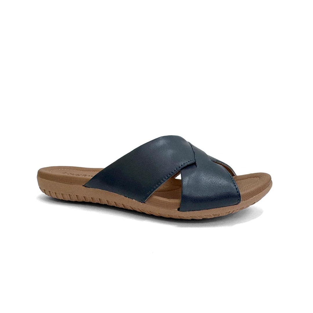 Tamanco Usaflex Conforto Couro R1853 New Blue