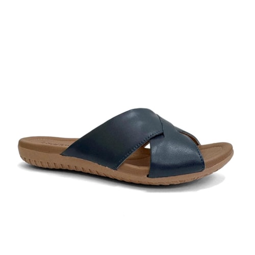 Tamanco Usaflex Conforto Couro R1853 New Blue