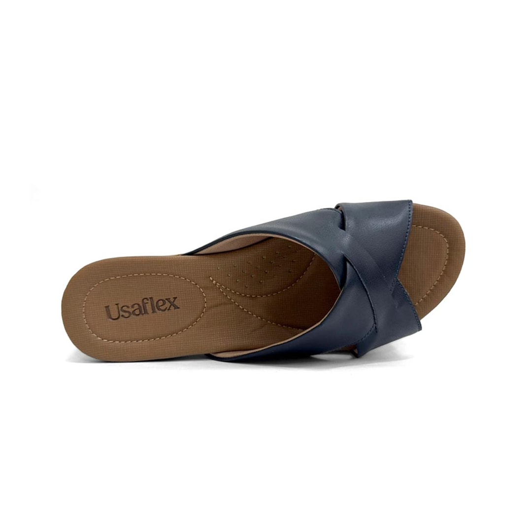 Tamanco Usaflex Conforto Couro R1853 New Blue Tamanco Usaflex Conforto Couro R1853 New Blue