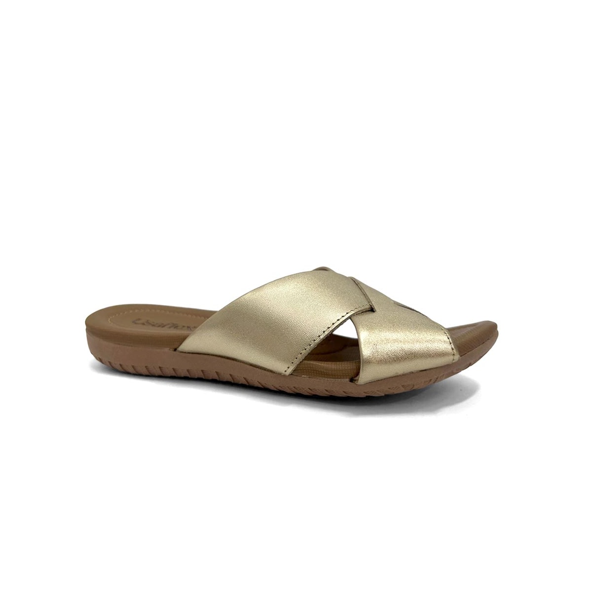 Tamanco Usaflex Conforto Couro R1853 Prata Velha/Caramelo Tamanco Usaflex Conforto Couro R1853 Prata Velha/Caramelo