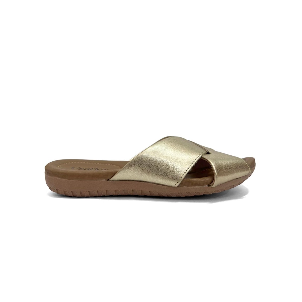 Tamanco Usaflex Conforto Couro R1853 Prata Velha/Caramelo Tamanco Usaflex Conforto Couro R1853 Prata Velha/Caramelo