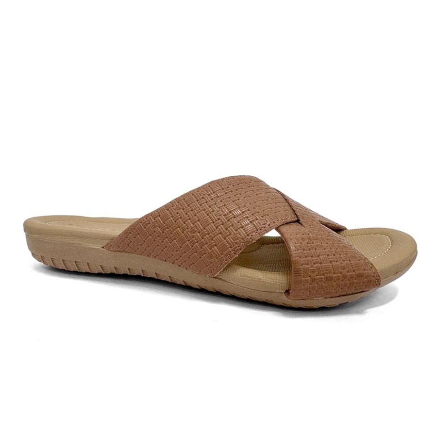 Tamanco Usaflex Conforto Couro R1853 Tan Tamanco Usaflex Conforto Couro R1853 Tan