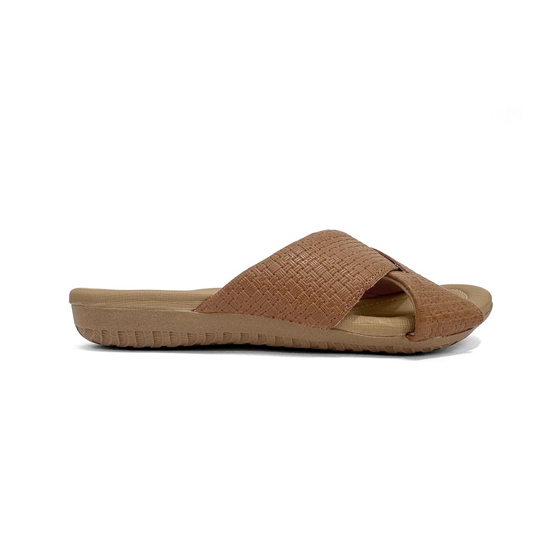 Tamanco Usaflex Conforto Couro R1853 Tan
