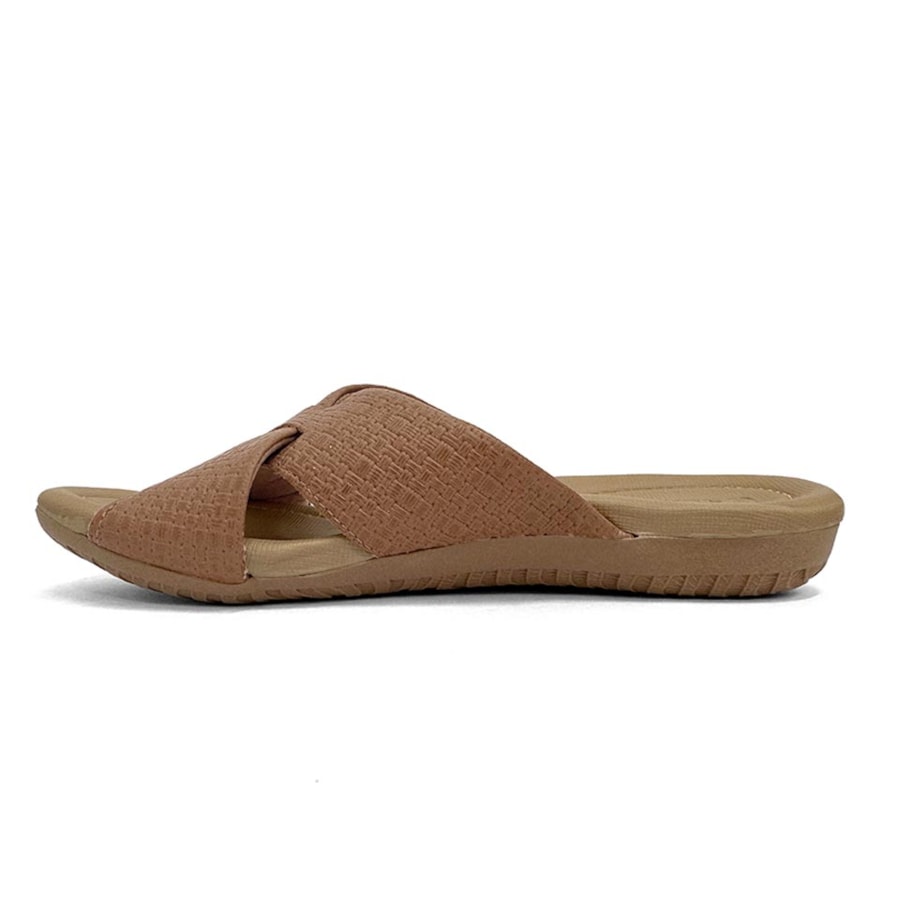 Tamanco Usaflex Conforto Couro R1853 Tan Tamanco Usaflex Conforto Couro R1853 Tan