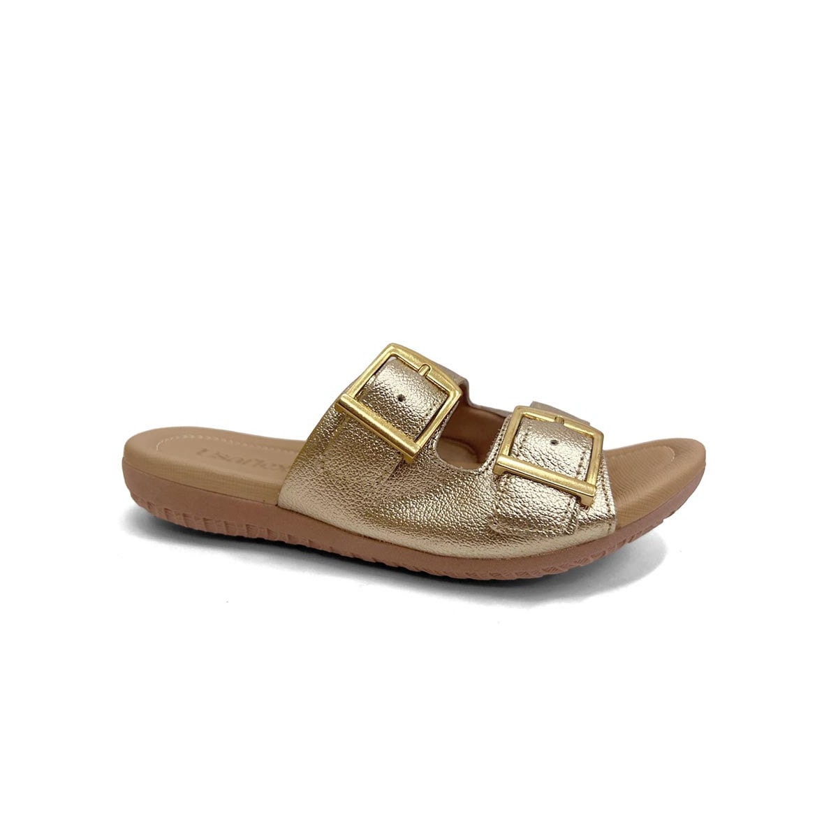 Tamanco Usaflex Conforto De Couro R1872 Ouro Light