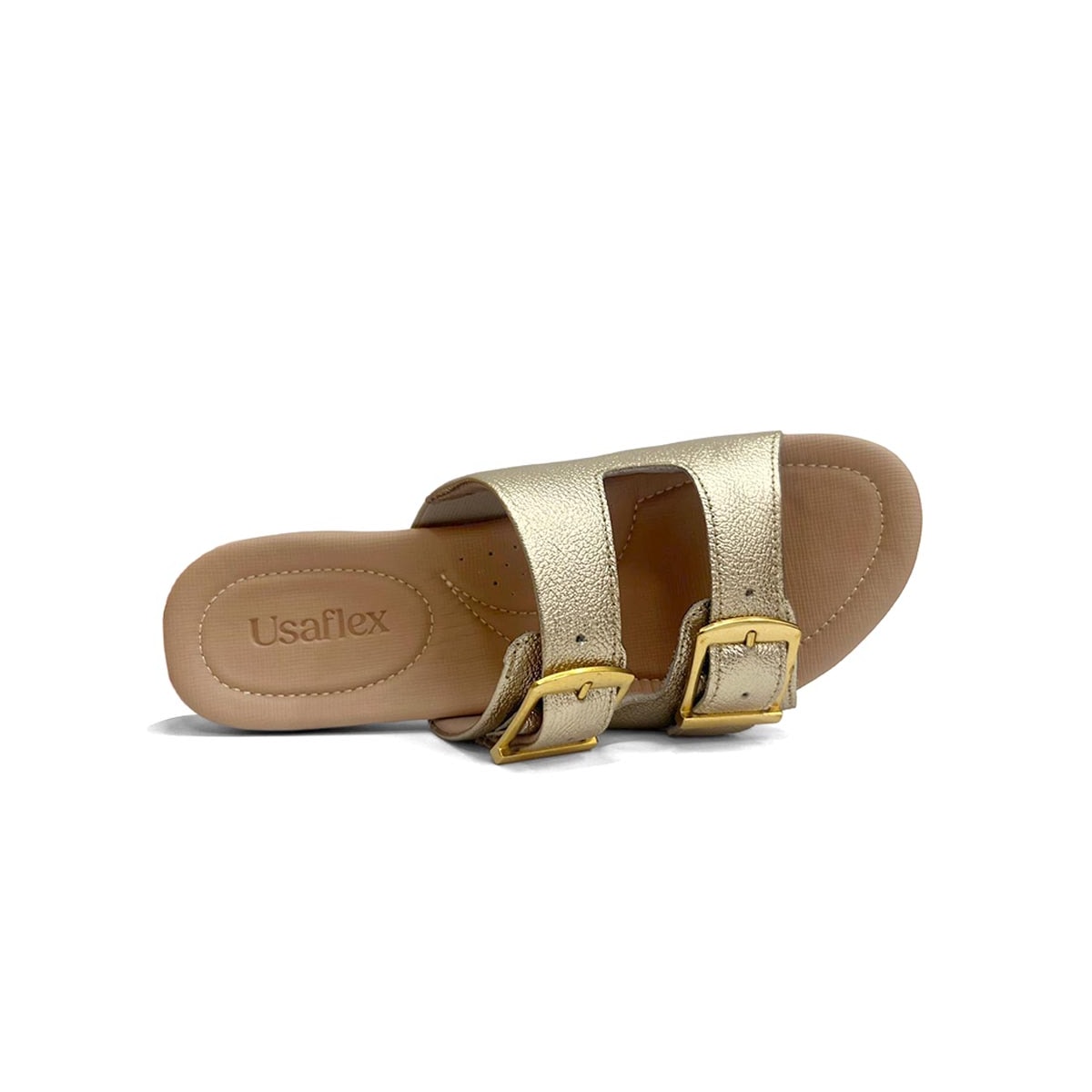 Tamanco Usaflex Conforto De Couro R1872 Ouro Light Tamanco Usaflex Conforto De Couro R1872 Ouro Light