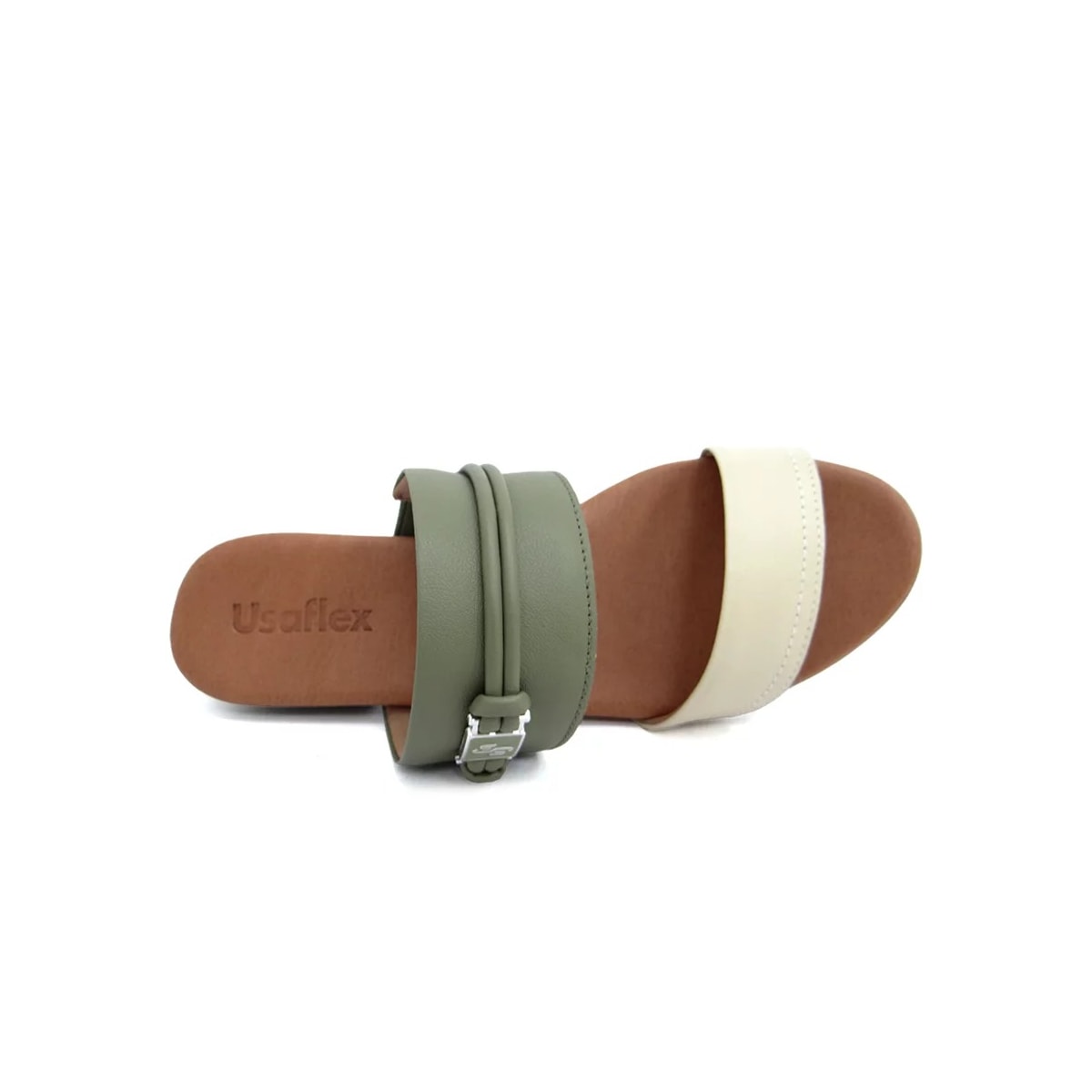 Tamanco Usaflex Couro Feminino Ai2707 Militar Tamanco Usaflex Couro Feminino Ai2707 Militar