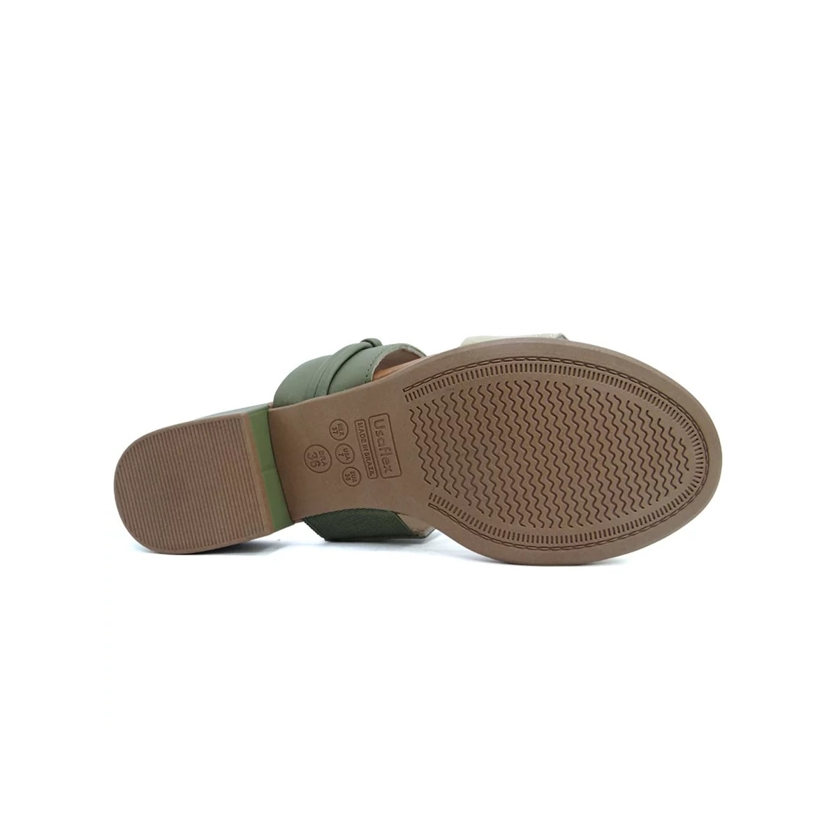 Tamanco Usaflex Couro Feminino Ai2707 Militar Tamanco Usaflex Couro Feminino Ai2707 Militar