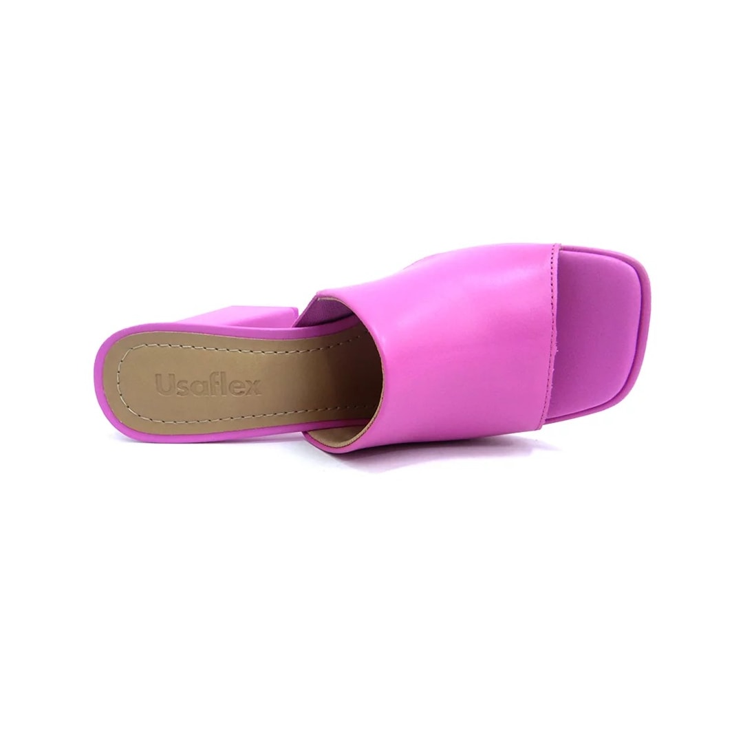 Tamanco Usaflex Couro Salto Bloco Ai0801 Rosa Penelope Tamanco Usaflex Couro Salto Bloco Ai0801 Rosa Penelope