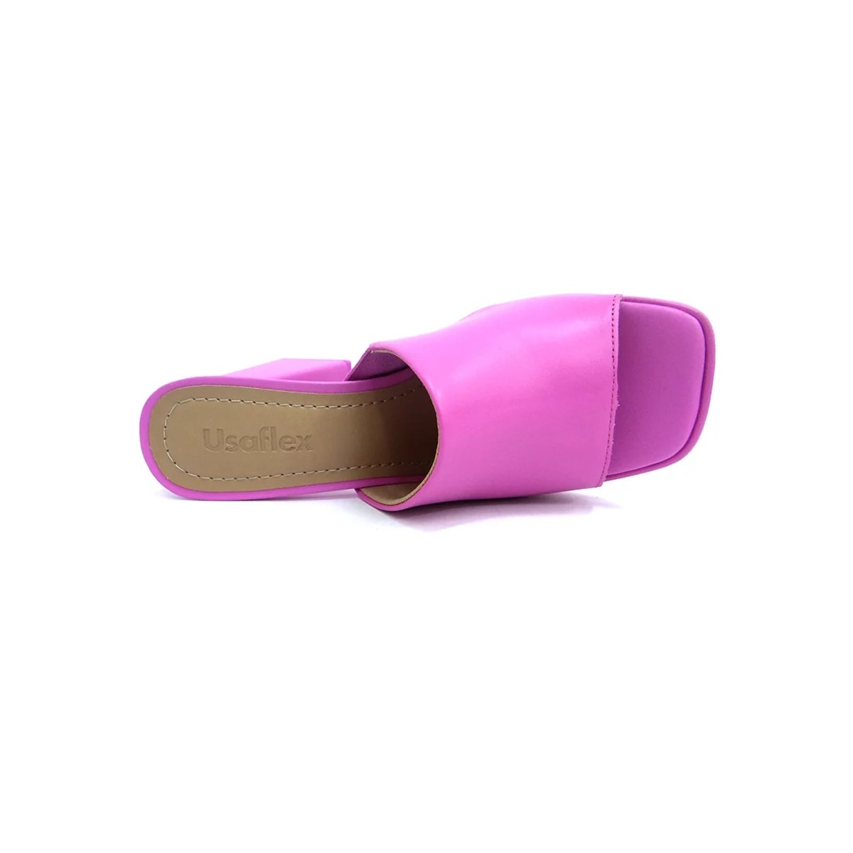 Tamanco Usaflex Couro Salto Bloco Ai0801 Rosa Penelope Tamanco Usaflex Couro Salto Bloco Ai0801 Rosa Penelope