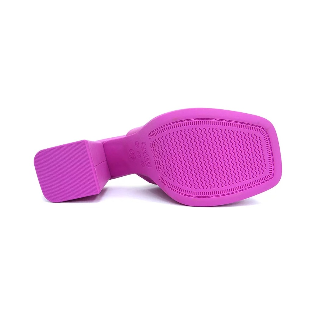 Tamanco Usaflex Couro Salto Bloco Ai0801 Rosa Penelope