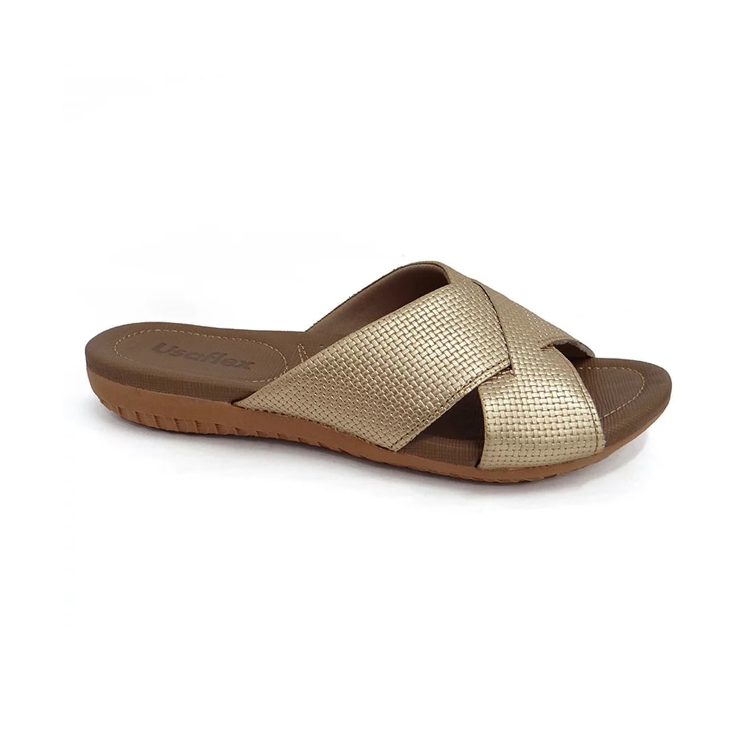 Tamanco Usaflex De Couro R1853 Prata Velha Tamanco Usaflex De Couro R1853 Prata Velha