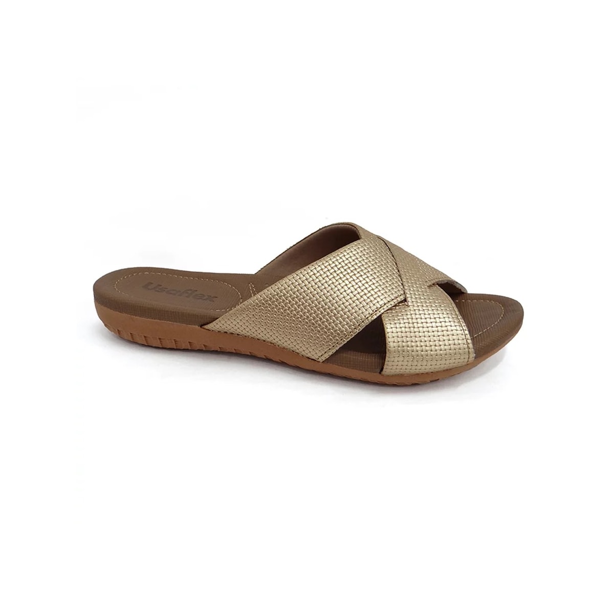 Tamanco Usaflex De Couro R1853 Prata Velha Tamanco Usaflex De Couro R1853 Prata Velha