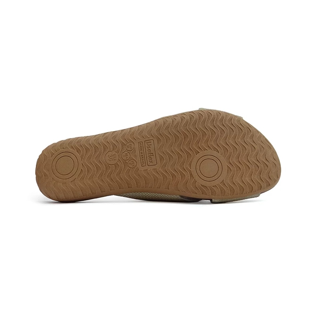Tamanco Usaflex De Couro R1853 Prata Velha