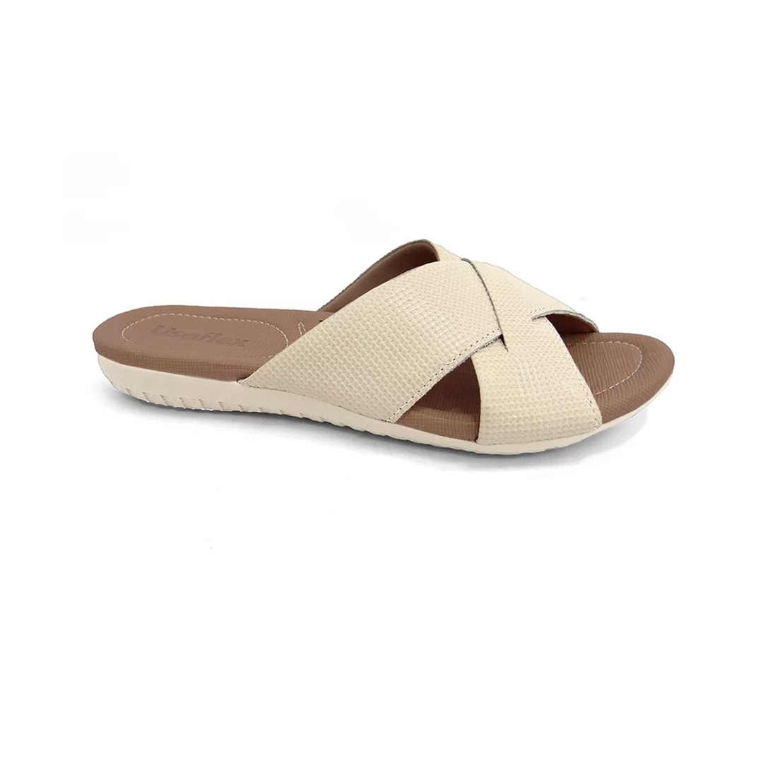 Tamanco Usaflex De Couro R1853 Vanilla Tamanco Usaflex De Couro R1853 Vanilla