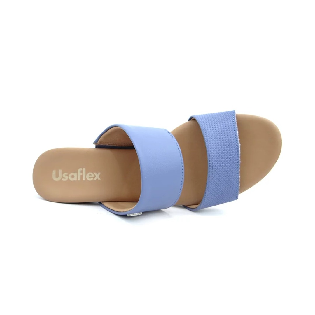Tamanco Usaflex Feminino Conforto Ae3201 Azul Retro