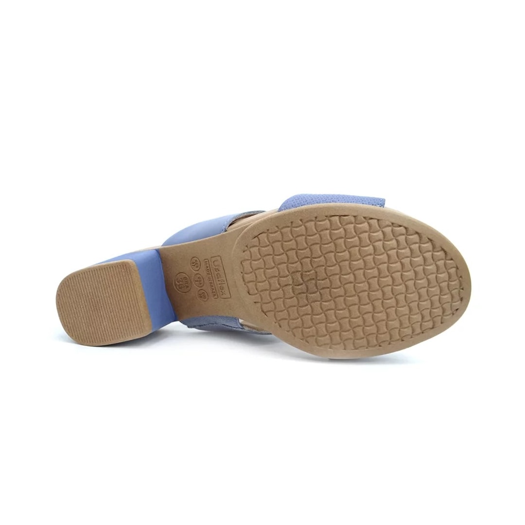 Tamanco Usaflex Feminino Conforto Ae3201 Azul Retro