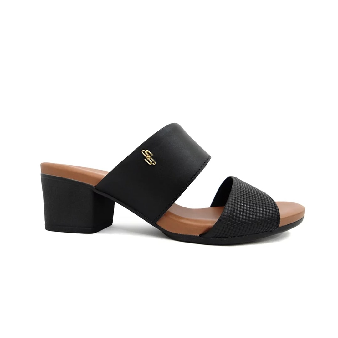 Tamanco Usaflex Feminino Conforto Ae3201 Preto Tresse