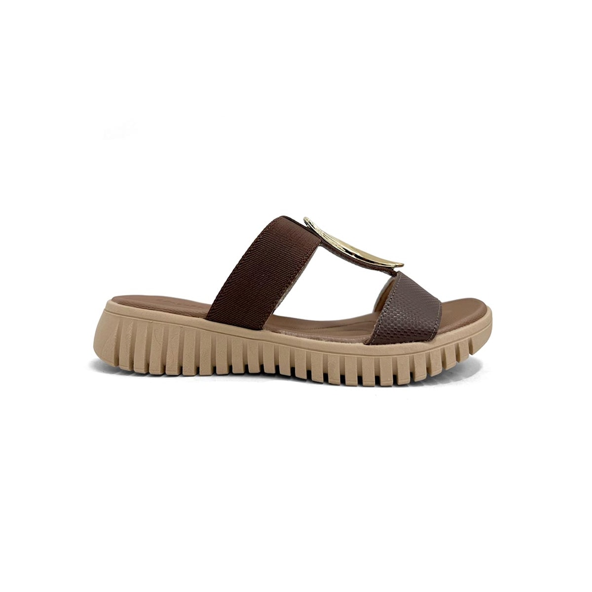 Tamanco Usaflex Feminino Conforto De Couro Ud11003 Pinhao