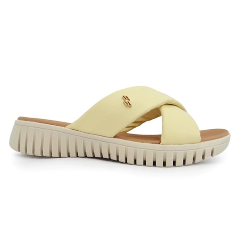 Detalhe - Tamanco Usaflex Plataforma Feminino Ah0102 Baunilha