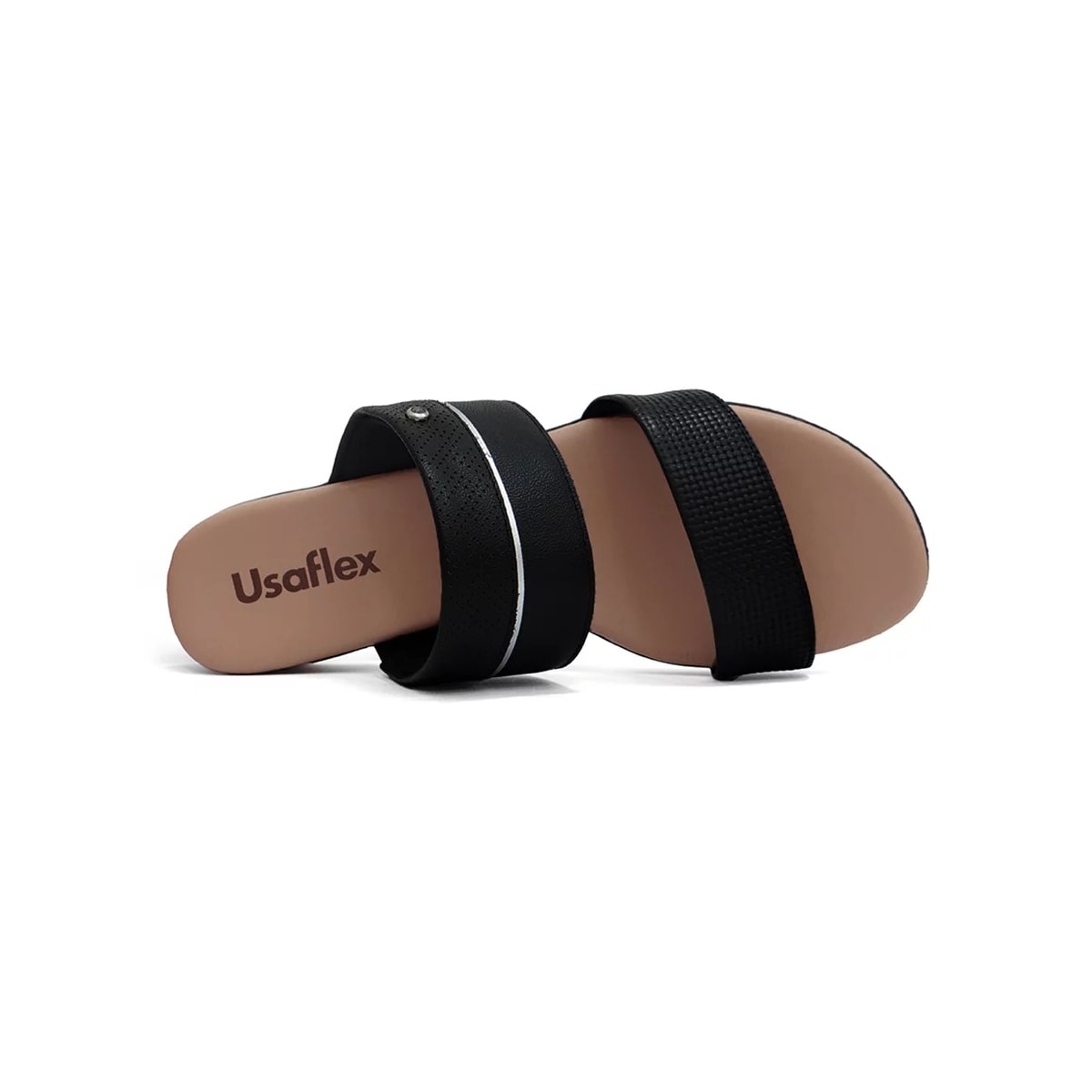 Tamanco Usaflex Salto Bloco Baixo Mm0804 Preto/Preto Tamanco Usaflex Salto Bloco Baixo Mm0804 Preto/Preto