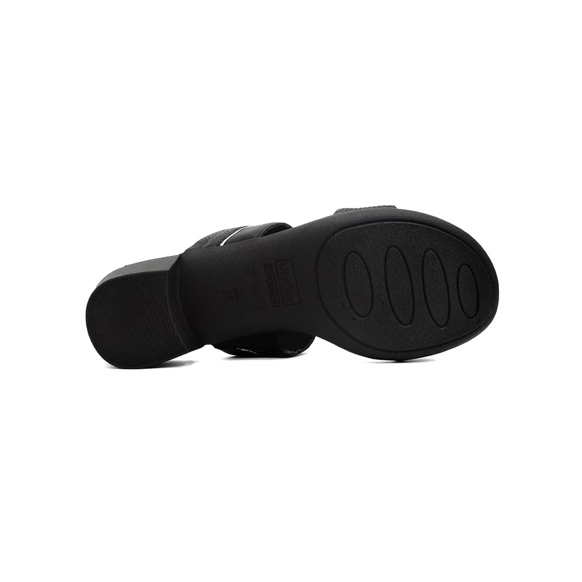 Tamanco Usaflex Salto Bloco Baixo Mm0804 Preto/Preto