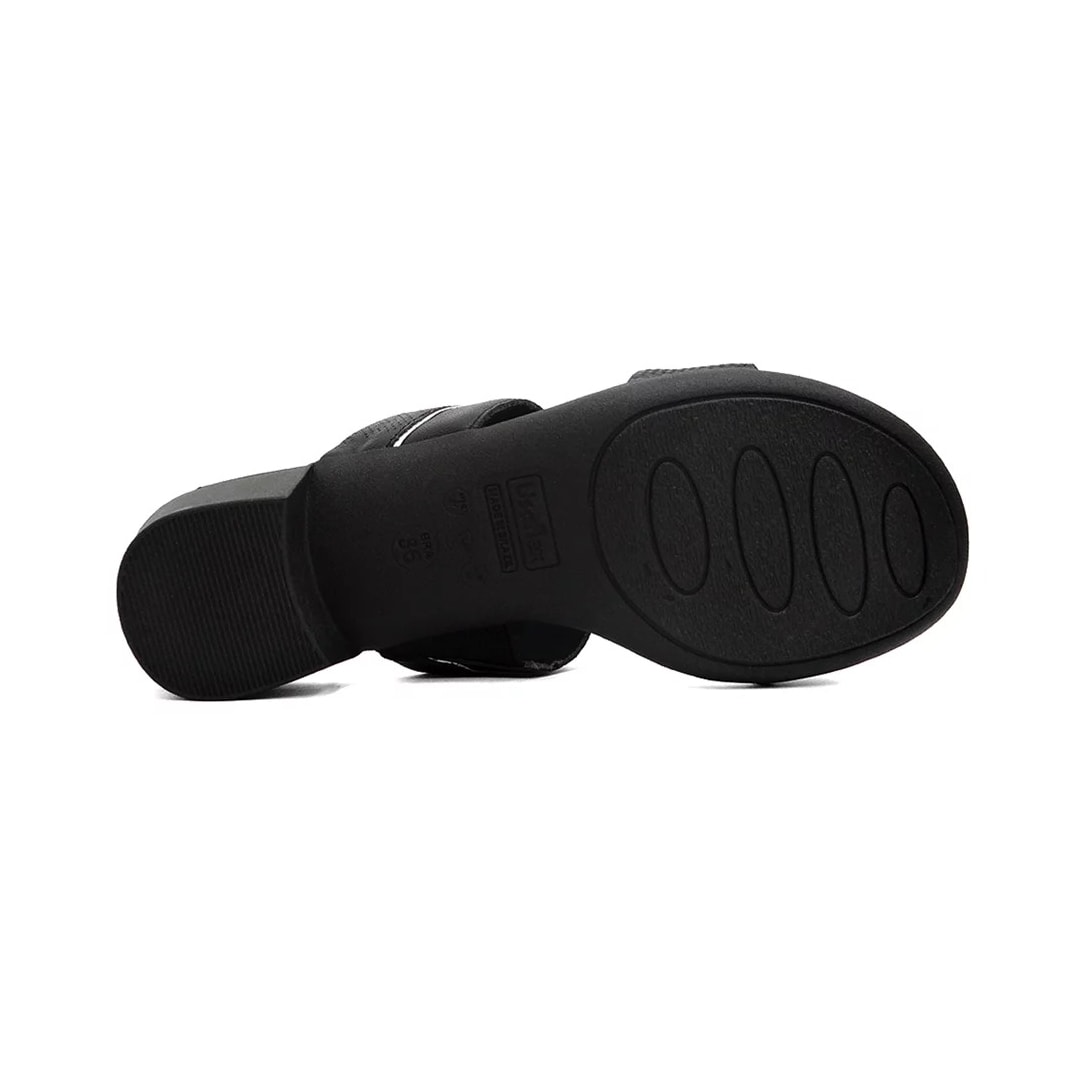 Tamanco Usaflex Salto Bloco Baixo Mm0804 Preto/Preto Tamanco Usaflex Salto Bloco Baixo Mm0804 Preto/Preto