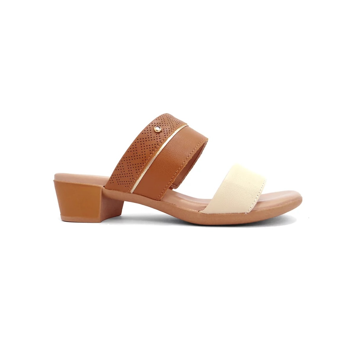 Tamanco Usaflex Salto Bloco Baixo Mm0804 Tan/Camel Tamanco Usaflex Salto Bloco Baixo Mm0804 Tan/Camel