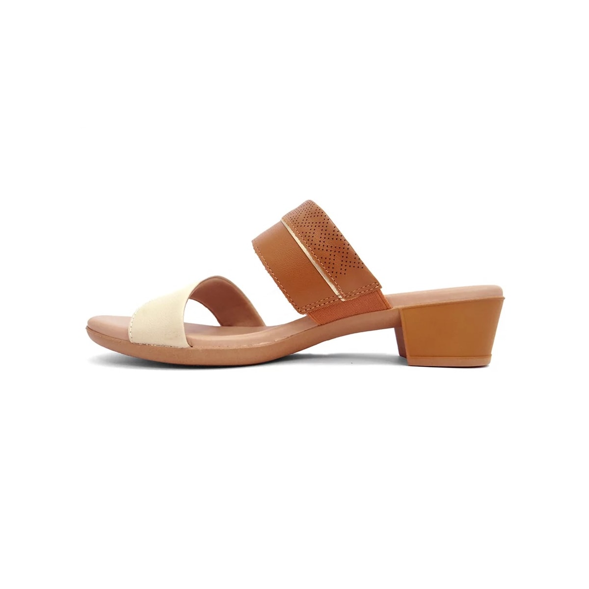 Tamanco Usaflex Salto Bloco Baixo Mm0804 Tan/Camel Tamanco Usaflex Salto Bloco Baixo Mm0804 Tan/Camel