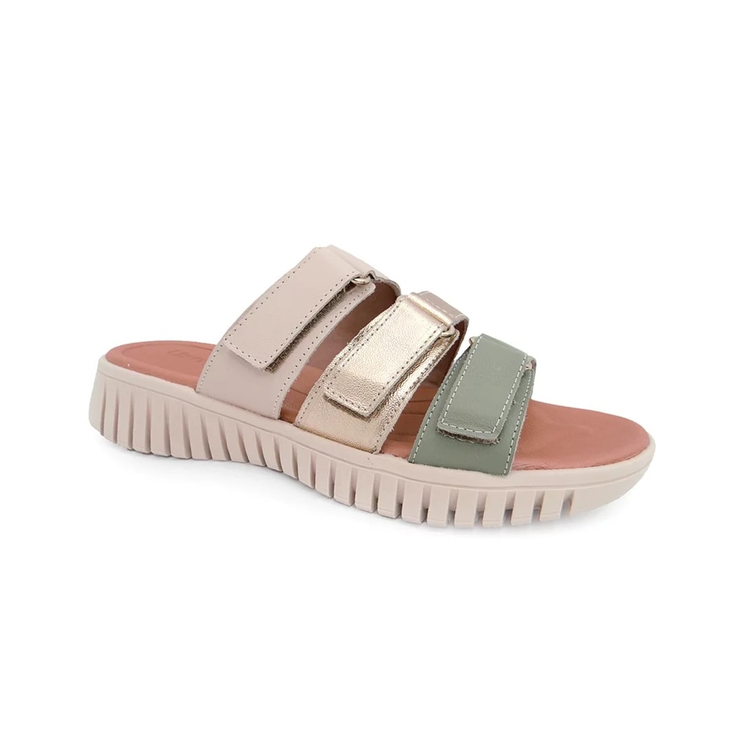 Tamanco Usaflex Tricolor Feminino Ah0104 Prata Velha