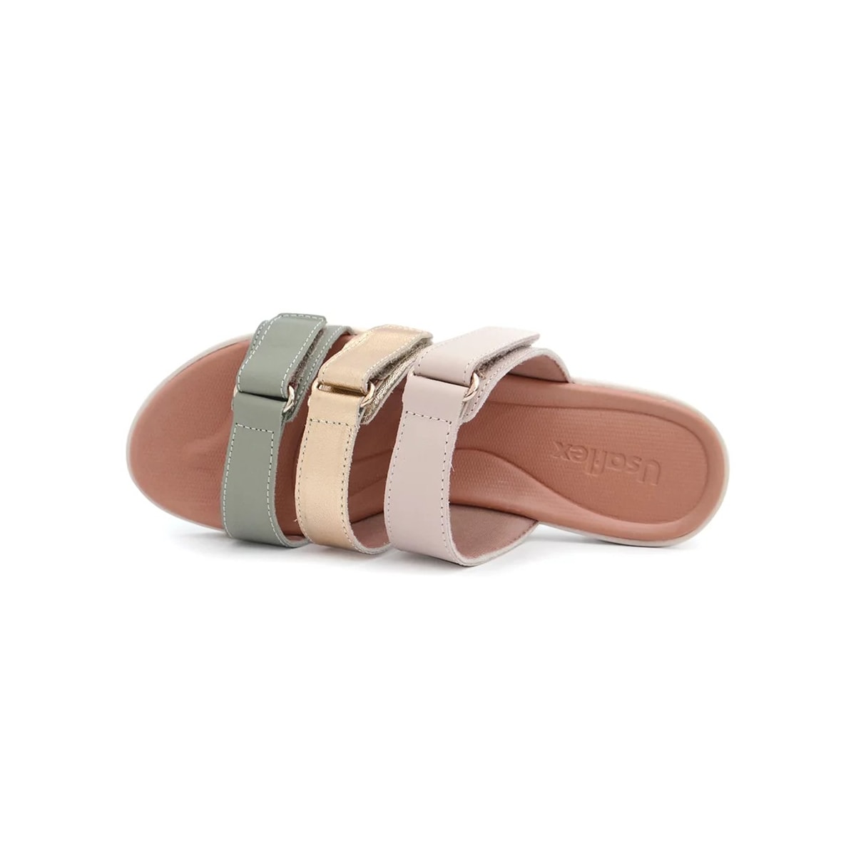 Tamanco Usaflex Tricolor Feminino Ah0104 Prata Velha