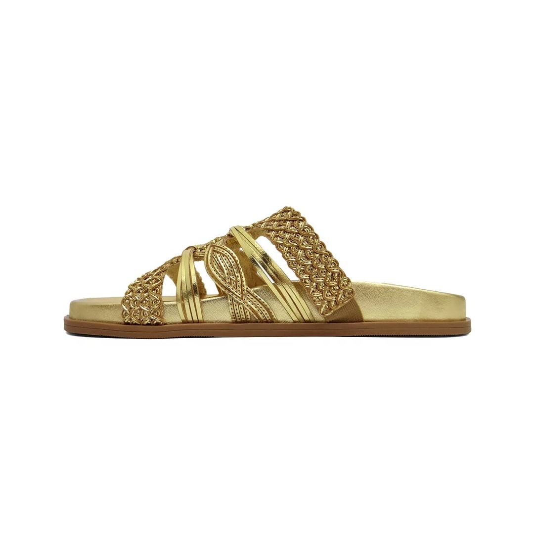 Tamanco Valentina Birken Rasteira 490086 Ouro
