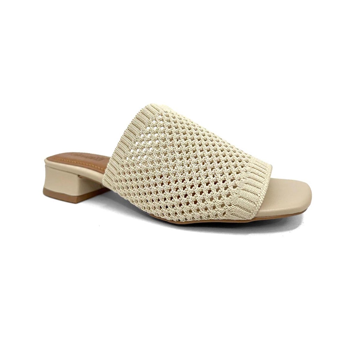 Tamanco Valentina Salto Baixo 455058 Cream Tamanco Valentina Salto Baixo 455058 Cream