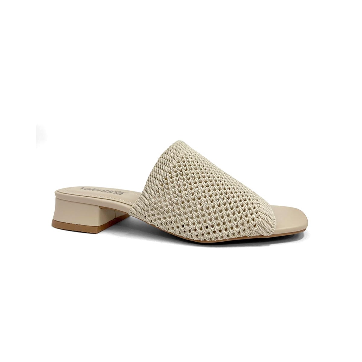 Tamanco Valentina Salto Baixo 455058 Cream Tamanco Valentina Salto Baixo 455058 Cream